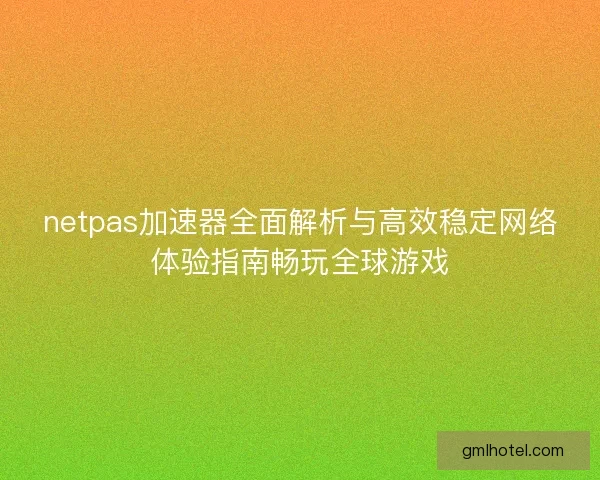 netpas加速器全面解析与高效稳定网络体验指南畅玩全球游戏 netpas加速器全面解析与高效稳定网络体验指南畅玩全球游戏