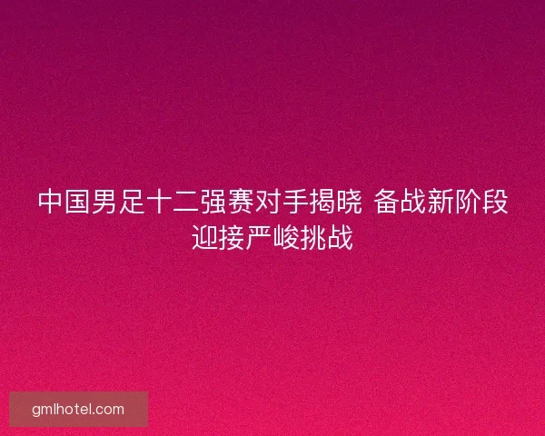 中国男足十二强赛对手揭晓 备战新阶段迎接严峻挑战